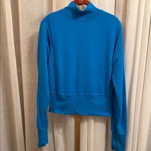 Cotton Citizen Vibrant Blue Mock Neck Top